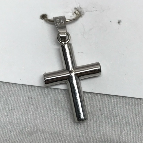 Source Unknown Jewelry - New Platinum Cross Pendant